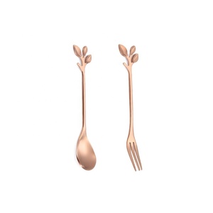 Cuchara DE SERVICIO DE ACERO INOXIDABLE para Buffet, restaurante, hotel y viaje de estudiantes, cómoda para sostener, juego de cubiertos chapados en oro rosa - Product Image 1