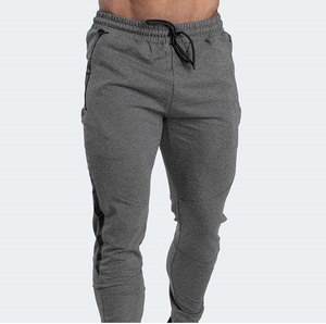 Men's Gray Sweatpants Elastic Waist Drawstring Casual Pants Side Pockets Breathable Knitted Midweight Autumn Wear - Product Image 5