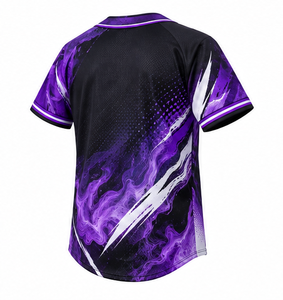 Uniforme Deportivo de Béisbol Sublimado con Botones para Hombre y Mujer, Ligero, Transpirable, Ropa de Equipo al por Mayor, Impresión Completa - Product Image 3
