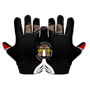 Gants de football américain personnalisés avec logo d'équipe, extensibles, adhérents, avec une meilleure prise en main, vêtements de sport, gants de football - Product Image 2