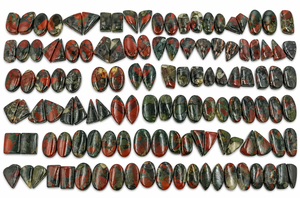 Vente en gros de paires assorties de cabochons en hématite naturelle, pierres précieuses en vrac pour la fabrication de boucles d'oreilles, pendentifs et bijoux - Product Image 5