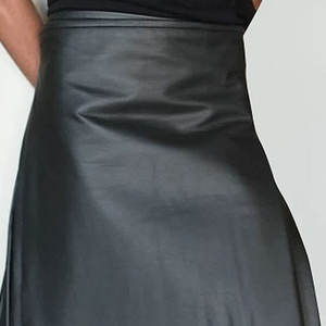 Kilt Escocés de Cuero Vacuno Auténtico, Plisado, Frente Plano, para Hombre, Negro 2026 - Product Image 4