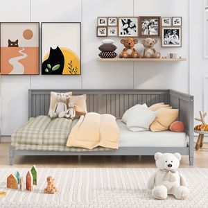 Divano Letto in Legno a Grandezza Naturale in Stile Daybed Grigio - Product Image 2
