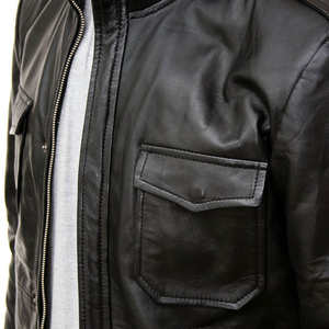 Chaqueta de Cuero Genuino Vintage de Alta Calidad para Hombre, Impermeable, Transpirable, con Cuello de Embudo, Nueva Llegada, a la Moda - Product Image 2