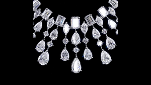 Conjunto de Collar y Pendientes de Plata de Ley 925 con Baño de Rodio, Moderno, para Compromiso, Boda o Aniversario, con Diamantes Cultivados en Laboratorio - Product Image 4