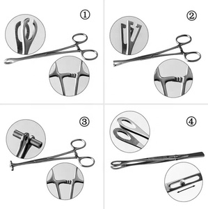 Pince à éponges chirurgicale droite non verrouillable à fentes de 7 pouces, en acier inoxydable allemand, manuelle et réutilisable, pour instrument médical - Product Image 6