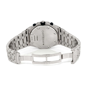 Montre Homme Quartz Luxe Hip Hop en Acier Inoxydable avec Moissanite et Diamants VVS, Bracelet 20mm, Cadran en Verre, Style Fashion - Product Image 5