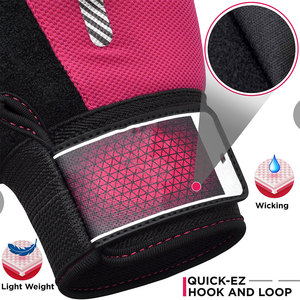 Gants de sport respirants en néoprène et cuir, demi-doigts, pour musculation unisexe, fabriqués au Pakistan - Product Image 5
