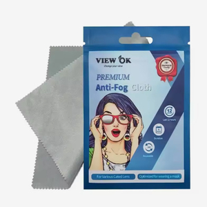 ผ้าไมโครไฟเบอร์กันฝ้าแบบพรีเมียม View OK Super Hydrophilic ขนาด 15*15 ซม. ใช้ซ้ำได้ สำหรับทำความสะอาดแว่นตาและแว่นกันแดด ช่วยรักษาความคงตัว - Product Image 1