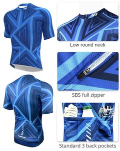 เสื้อจักรยานแขนสั้นผู้ชายแบบซิปเต็มตัว มีกระเป๋าหลัง รับผลิตตามแบบ (OEM) ขายส่ง - Product Image 6