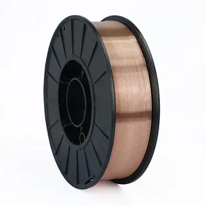 Good price hot sale CO2 Mig Mag Soldering Welding wire 0.8mm 15kg Plastic Black Spool Copper coated welding wire SG2 ER70S-6
