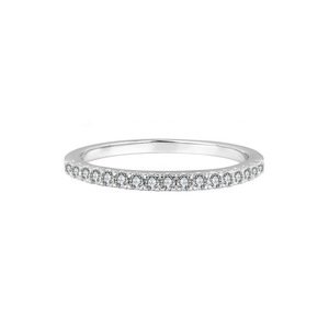 Anillo de Eternidad de Plata de Ley 925 de Alta Calidad SPJ con Moissanita Color D, Anillo de Boda Apilable para <span class=keywords><strong>Mujer</strong></span> - Product Image 1