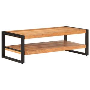 Table basse en bois d'acacia massif 47,2''x23,6''x15,7'' - Durable et élégante - Product Image 6