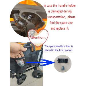 Carrello da campeggio da giardino Mini carro pieghevole nero e blu - Product Image 1