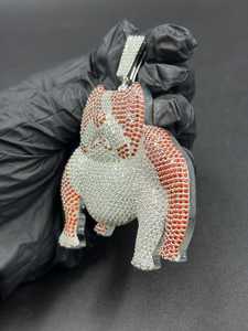 Pendentif Moissanite Multicolore Chien de type Bulldog Style Hip Hop Breloque Animale en Argent Sterling 925 Bijoux Fins Pendentifs & Breloques - Product Image 3