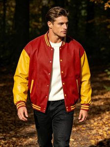 Varsity <b>Jacket</b> <b>Men</b> Satin <b>Leather</b> Letterman <b>Jacket</b> Custom Baseball <b>Jacket</b> Embroidered Premium Quality Wholesale Supplier - Product Image 2