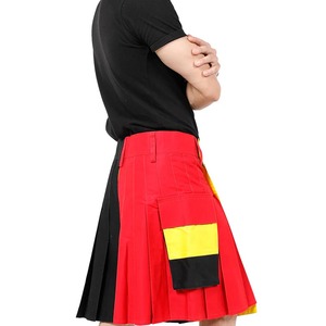 Women's Pink Scottish Highland Fashion Kilt with Adjustable Leather Straps 16oz Cotton Drill/Poly Cotton - Product Image 5