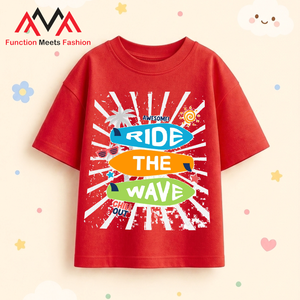 เสื้อยืดลำลองผู้ชายลายกราฟิกสีแดง ผ้าฝ้ายผสมสแปนเด็กซ์ น้ำหนักเบา เหมาะสำหรับใส่ไปเที่ยวทะเลในฤดูร้อน - Product Image 2