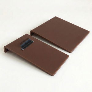 Caja de Pestañas Ovalada Rectangular de Acrílico Marrón, Reutilizable, Impermeable, Multifuncional, Herramienta para Extensión de Pestañas, Organizador de Belleza, Paleta - Product Image 1