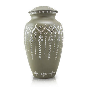 Blue Metal Enamel Cremation Urn Adult <b>Ashes</b> Memorial <b>Casket</b> Custom Pattern Funeral Keepsake - Product Image 3