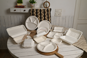 Conteneur jetable de 32 oz (1000 ml) avec couvercle, biodégradable, en bagasse de canne à sucre, non toxique, certifié ISO, compostable, sans BPA - Product Image 6
