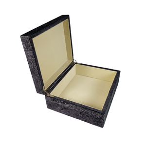 Joyero Shagreen de gama alta Interior gris Calico personalizado para almacenamiento de lujo 100% hecho a mano de Vietnam - Product Image 3