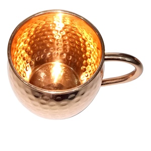 High Quality Copper Drinking Mug Unique Design Indian Handicraft Top Standard Home Decorative Item New Stylish Plastic Drinkware - Product Image 1