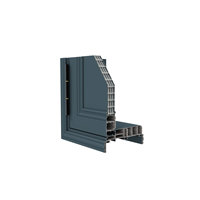 Profilés de porte et de fenêtre en aluminium série 6000 en alliage 6063 T5 avec cadre en bois grainé de luxe et architrave intégré, OEM & ODM