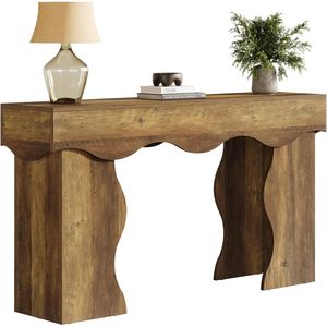 Consolle in Stile Rustico da 140 cm con Bordi Ondulati per Ingresso o Uso come Consolle - Product Image 4