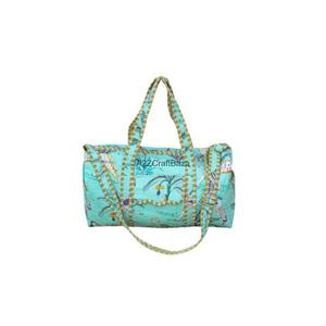 Trendy Eco-Friendly <b>Lightweight</b> Durable Cotton Vintage Travel Duffle <b>Bag</b> Large Capacity Zipper Closure <b>Beach</b> All Seasons - Product Image 4