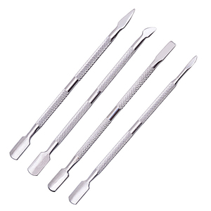 Pousse-cuticules professionnel en acier inoxydable de haute qualité avec logo personnalisé, outil de nail art durable et écologique - Product Image 1