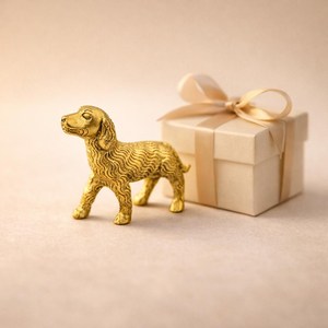 Figura de Perro de Latón Shubham, Modelo Artesanal Tallado 01D01002, Decoración de Mesa para Hogar, Oficina y Sala de Estar - Product Image 2
