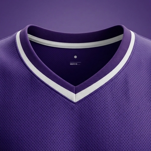 Conjunto de Uniforme de Baloncesto Sublimado Personalizado, Morado y Azul, Cuello en V, Sin Mangas, Absorbente de Humedad, Unisex para Adultos - Product Image 4