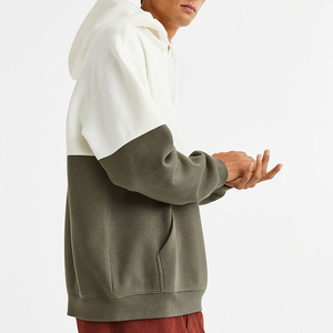 Sudadera cómoda de mezcla de algodón con capucha integrada y bolsillo frontal - Product Image 2