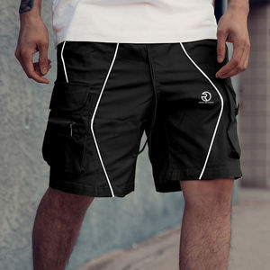 Pantalones cortos de entrenamiento para hombre con logotipo personalizado, ropa de calle, pantalones cortos reflectantes con cinta para correr para hombre - Product Image 5