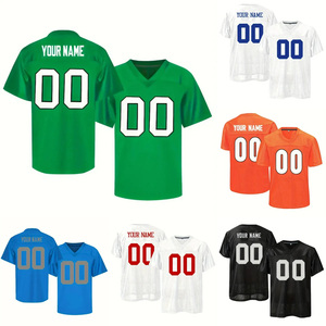 Wholesale Latest Design Football Jersey Orange Custom <b>Name</b> Number Two Color Mens Youth Made OEM ODM Service Breathable Quick Dry - Product Image 6