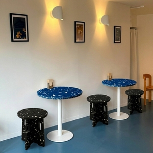 Mesa de Centro de Plástico Reciclado, Diseño Moderno, Impermeable, Duradera, Ecológica, Muebles para el Hogar, Escuela, Sala de Estar, Hotel, Uso en Interiores, Metal - Product Image 4