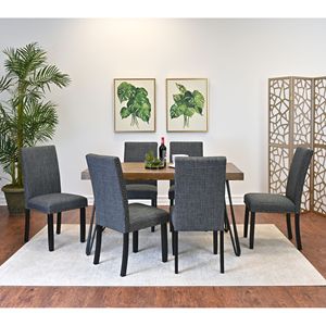 Set da Pranzo Amisos 7 Pezzi, Tavolo Elegante con 6 Sedie, Disponibile in 3 Opzioni di Colore - Product Image 1