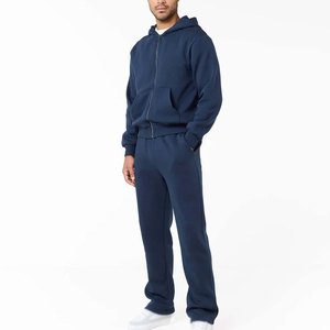 Heavy Duty Men's Winter Custom High Street Fleece Fabric Breathable Plain Tracksuit with Logo Plus Size Available - Product Image 2