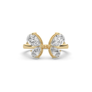 1.50 Carat Lab Grown Pear Brilliant Cut Diamond Ring in 14K Solid Gold IGI Certified Wedding & Engagement Gift - Product Image 1