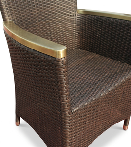 <b>garden</b> furniture / outdoor furniture / indoor furniture dining <b>chair</b> wicker with teak arm - Product Image 5
