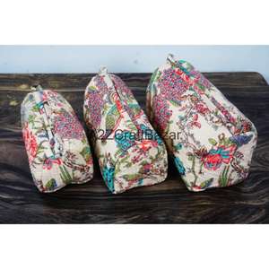 Juego de Bolsas de Viaje con Cierre y Borlas de Algodón Resistente, Diseño Ecológico y Reutilizable en 3 Tamaños para Maquillaje y Almacenamiento de Viaje - Product Image 1