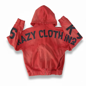 Sudadera con Capucha Personalizada OEM de Algodón Grueso de 500 GSM para Impresión Puff, de Alta Calidad, Oversize, Unisex, Estilo Urbano para Hombre, en Blanco, ODM - Product Image 3