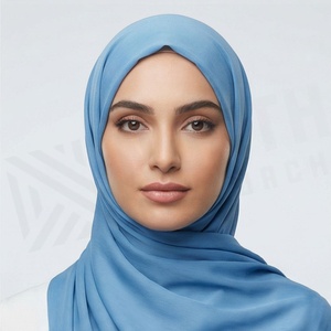 Hiyab de Chifón de Color Sólido para Mujer, Suave al Tacto, para Uso Diario, Pañuelo Étnico de Oriente Medio - Product Image 2