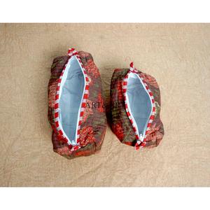 ชุดกระเป๋าเครื่องสำอางผ้าฝ้ายอินเดียลายใบไม้เขตร้อนแบบเย็บติดกัน 3 ใบ กระเป๋าใส่ของใช้ในห้องน้ำ กระเป๋าเครื่องสำอาง กระเป๋าใส่เครื่องสำอางสำหรับเดินทาง - Product Image 6