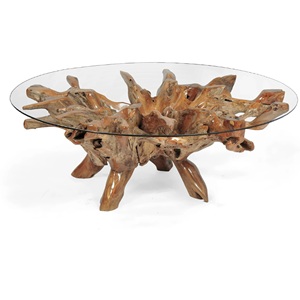 Table basse en racine de teck de haute qualité, design contemporain, pour salon et hôtel, fournisseur indonésien - Product Image 4