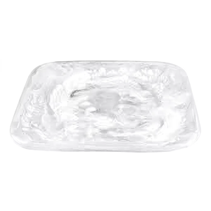 Assiette de service carrée moderne de luxe en résine avec motif abstrait blanc, faite à la main, écologique, en stock, compatible lave-vaisselle, pour la salle à manger et la maison - Product Image 6