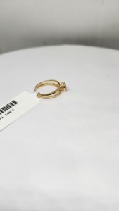 Elegante Anillo de Oro de 9K para Mujer, Color HI, Pureza SI, Diamante Natural de 0.17 Ct, Chapado en Rodio, Certificado IGI, Lujoso, Ligero, Premium - Product Image 3