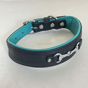 Collar de Perro de Cuero Genuino de Lujo Personalizado, Herrajes Metálicos Ajustables, Cuero Vacuno de Alta Calidad, Accesorios para Mascotas Elegantes y Duraderos - Product Image 4