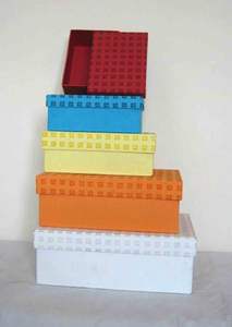 Cajas Sólidas Hechas a Mano de Cartón, Papel de Algodón Reciclado Estampado con Terciopelo, Forma Rectangular, Empaque de Regalo para Festivales - Product Image 3